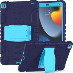 XCRS Apple Ipad 10.2” 9Th Gen / 8Th Gen / 7Th Gen (2021) (2020) (2019) Rugged Case \w Kickstand, Full Body Heavy Duty Triple Layered Shockproof