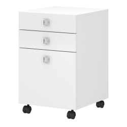 BBF Echo 3 Drawer Mobile File Cabinet In Pure - Engineered Wood In White