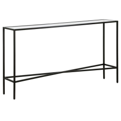 HENN&HART 55" Blackened Bronze Metal/glass Console Table