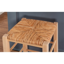 LINON Easton Backless Set Of Two Wood 24.4" Counter Stools In Natural