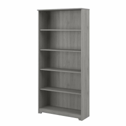 BUSH Cabot 5 Shelf Tall Bookcase In Modern - Engineered Wood In Gray