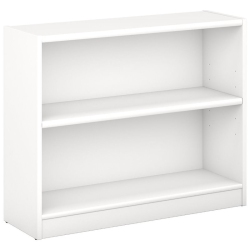 BUSH Universal 2 Shelf Bookcase In Pure - Engineered Wood In White
