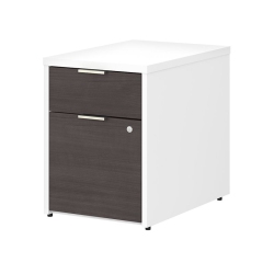 BBF Jamestown 2 Drawer File Cabinet In And Storm Gray - Engineered Wood In White