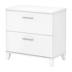 BUSH Somerset 2 Drawer Lateral File Cabinet In - Engineered Wood In White