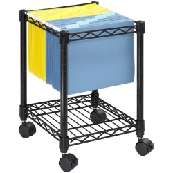 SCRANTON & CO Compact Metal Mobile File Cart In In Black