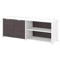 BBF Bush Business Furniture Jamestown Low Storage Cabinet With Doors And Shelves