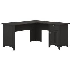 BUSH Salinas L Shaped Desk With Storage In Vintage - Engineered Wood In Black