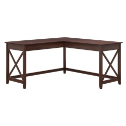 BUSH Furniture Key West 60W L Shaped Desk In Bing Cherry