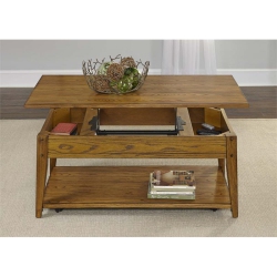 PEMBERLY ROW Modern Wood Lift Top Cocktail Table In Espresso