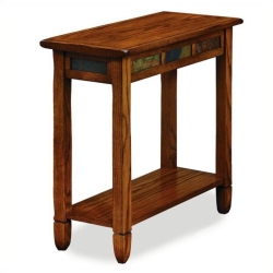 BOWERY Hill Chairside Small End Table In Rustic Oak