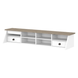 BUSH Mayfield Desktop Organizer In Shiplap Gray / - Engineered Wood In White