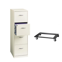 HIRSH INDUSTRIES LLC 4 Drawer Vertical File Cabinet And Commercial Cabinet Dolly