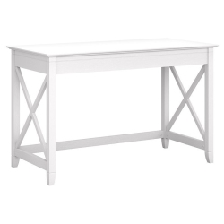 BUSH Furniture Key West 48W Writing Desk In Pure Oak In White