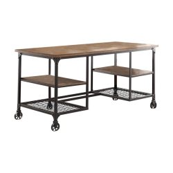 LEXICON Millwood Metal Writing Desk In Pine