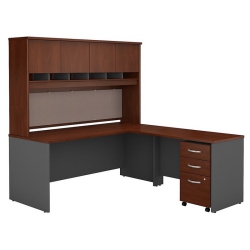 SCRANTON & CO 72" L Shaped Desk With Hutch In Hansen Cherry