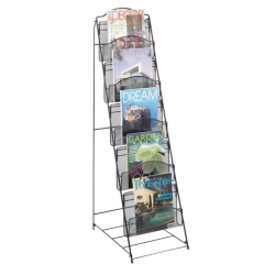 SCRANTON & CO 5 Pocket Floor Magazine Rack In In Black