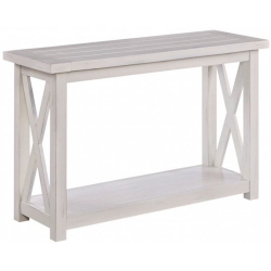HOMESTYLES Seaside Lodge Wood Console Table In Off In White
