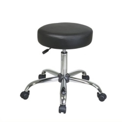 SCRANTON & CO Adjustable Backless Drafting Stool In In Black