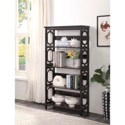 CONVENIENCE CONCEPTS Omega Five-Tier Bookcase In Espresso Wood Finish