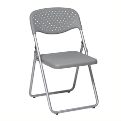 SCRANTON & CO Plastic Folding Chair In (Set Of 4) In Gray