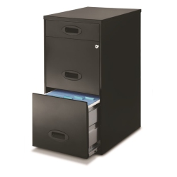 HIRSH INDUSTRIES LLC Space Solutions 3 Drawer Metal File Cabinet With Pencil Drawer In Black