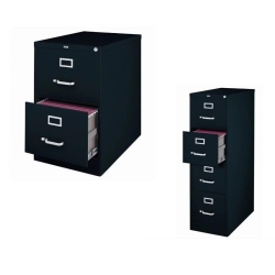 HOME SQUARE (Value Pack) 2 Drawer File Cabinet And 4 Drawer File Cabinet In In Black