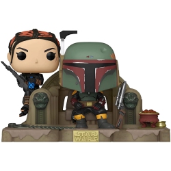 FUNKO Pop Star Wars The Book Of Boba Fett 3.75 Inch Action Figure Deluxe - Boba Fett & Fennec On Throne #486