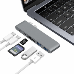 ISTAR USB C Hub, 6 In 1 USB C to 4K60Hz HDMI Multiport Adapter, 3 USB 3.0 Ports, Sd/tf Card Reader, 100W Pd, Desigend for Macbook Pro Air HP Xps And