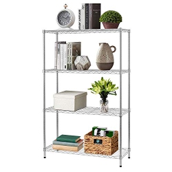 FDW 36" L×14" W×54" H Wire Shelving Unit Metal Shelf With 4 Tier Adjustable Layer Rack Strong Steel for Restaurant Garage Pantry Kitchen Garage?chrome