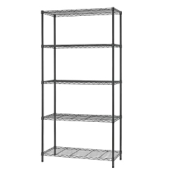 FDW 36" L×14" W×72" H Wire Shelving Unit Metal Shelf With 5 Tier Adjustable Layer Rack Strong Steel for Restaurant Garage Pantry Kitchen Garage?black