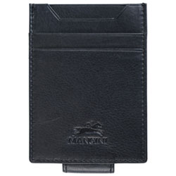 Mancini Bellagio RFID Genuine Leather Money Clip Wallet - Cognac