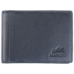 Mancini Bellagio RFID Genuine Leather Money Clip Wallet with ID Window - Grey