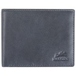 Mancini Bellagio RFID Genuine Leather Bi-fold Wing Wallet - Grey