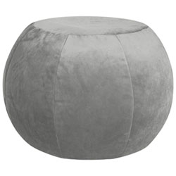 Pouf En Velours De Polyester Plump De Gouchee Home - Argenté