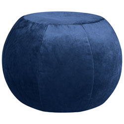 Gouchee Home Plump Velvet Polyester Pouf - Petrol