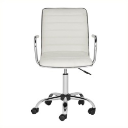 HAWTHORNE Collection Chrome Steel Desk Office Chair In In White