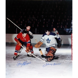 AUTOGRAPH AUTHENTIC Jean Beliveau & Johnny Bower Signed Photo