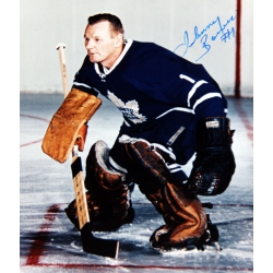 AUTOGRAPH AUTHENTIC Johnny Bower Signed 8X10 Photograph - Toronto Maple Leafs