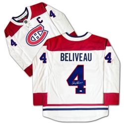 AUTOGRAPH AUTHENTIC Jean Beliveau Autographed Montreal Canadiens Jersey In White