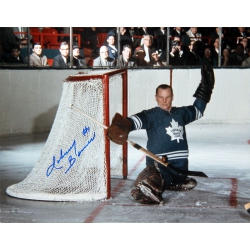 AUTOGRAPH AUTHENTIC Johnny Bower Signed 8X10 Photo, to Maple Leafs (Horizontal)