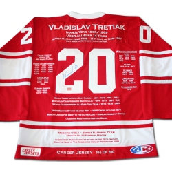 CAREER JERSEYS Vladislav Tretiak Career Jersey Autographed - Ltd Ed 200 - Ussr