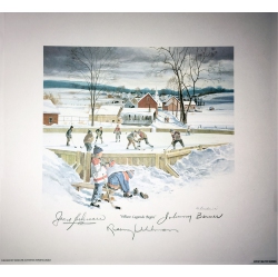 AUTOGRAPH AUTHENTIC Signed Bower, Beliveau, Ullman Lithograph