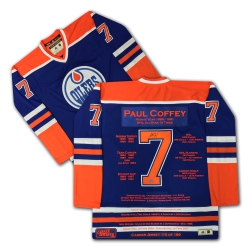 CAREER JERSEYS Paul Coffey Career Jersey Autographed - Ltd Ed 199 - Edmonton Oilers In Multicolor