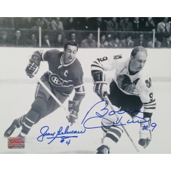 AUTOGRAPH AUTHENTIC Signed Bobby Hull, Jean Beliveau Photo