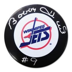 AUTOGRAPH AUTHENTIC Autographed Bobby Hull Winnipeg Jets Puck