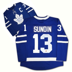 AUTOGRAPH AUTHENTIC Mats Sundin Autographed Toronto Maple Leafs Jersey In Blue