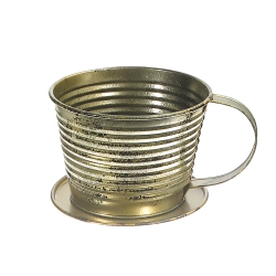 MAISON CONCEPTS Metal Teacup Planter (Antique Finish)