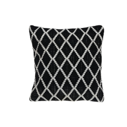 MAISON CONCEPTS Ribbed Diamond Cushion (Black) - Set Of 2
