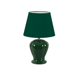 MAISON CONCEPTS Ceramic Table Lamp With Shade 14.6" (Emerald)