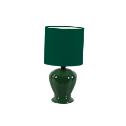 MAISON CONCEPTS Ceramic Table Lamp With Shade 12.6" (Emerald)